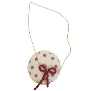 18k Gold Red Glass Coquette Bow Necklace